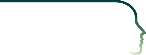 Logo Konturlinie Kopf im Profil